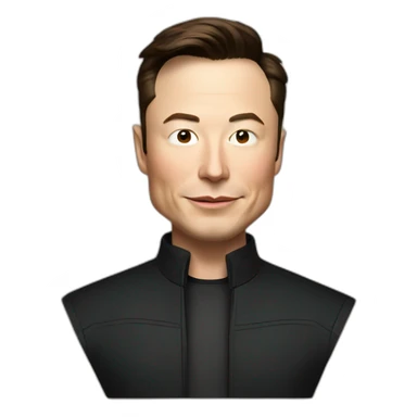 Elon musk in a tesla sticker