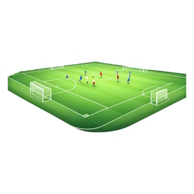 An icon featuring a large stadium with a football match in progress, players in action on the field, and a cheering crowd in the stands. Bright floodlights illuminate the pitch, creating an intense atmosphere of competition. The transparent background highlights the thrill of live sports events. sticker