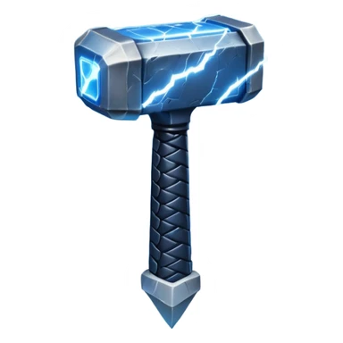 Thor's hammer with lightning infused sticker