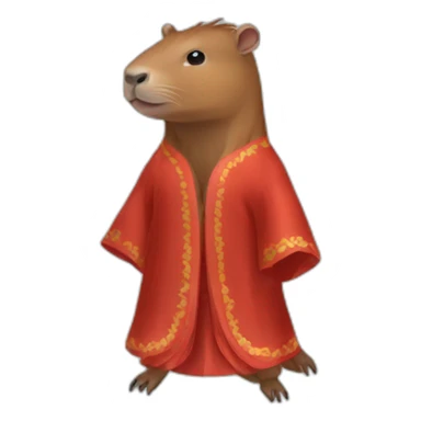 Capibara robe flamenco sticker