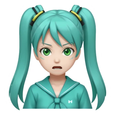 Hatsune Miku angry twintail sticker