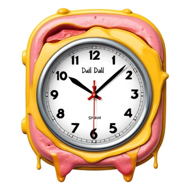 Salvador Dali Melting SPAM art clock  sticker