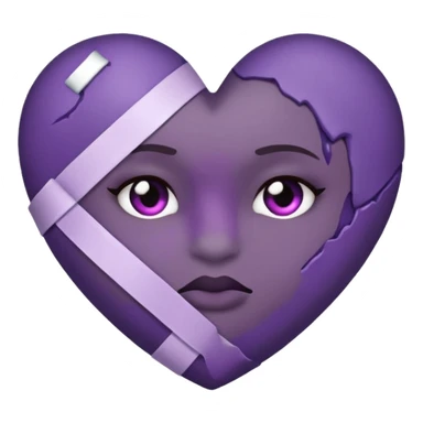 bandaged purple heart colour sticker