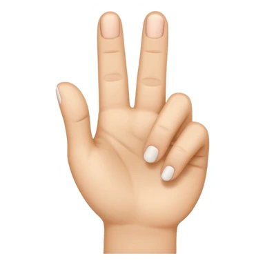 Solid White color Shh finger and hand emoji sticker