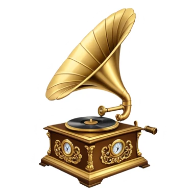 Vintage gramophone sticker