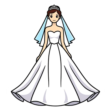 Galaxy wedding dress sticker