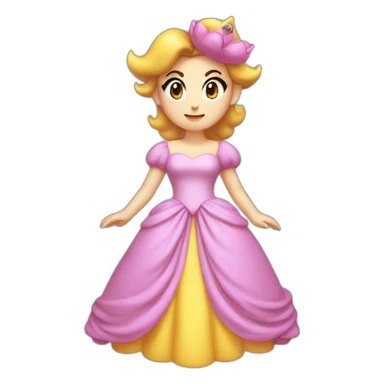Mario with the dress from princess peach sticker