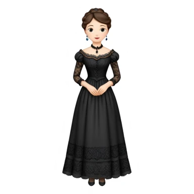victorian lady sticker