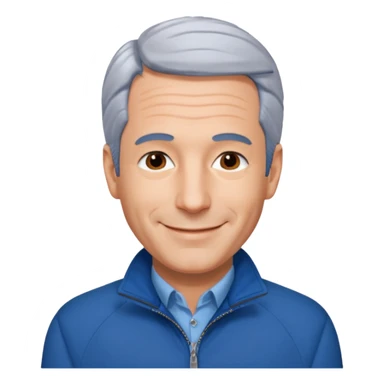 Jeffery Epstein with blue jacket sticker