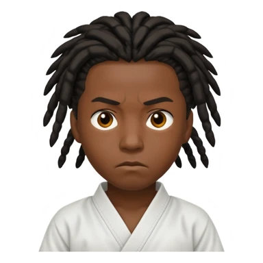 karate kid, black skin, dreadlocks sticker