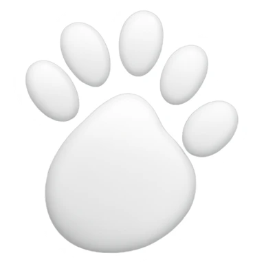 white heart with paw sticker