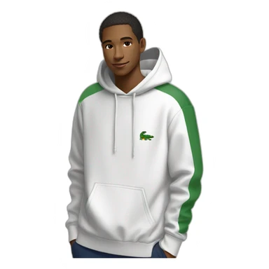 Lacoste tênis friends with white lacoste hoodie sticker