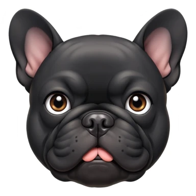 Black French bulldog sticker