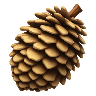 Pine Cone with smiley face sticker