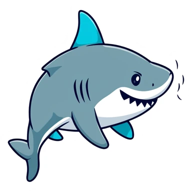 shark wearing a top hat sticker