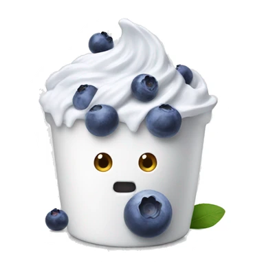 yogurt with blueberries  sticker