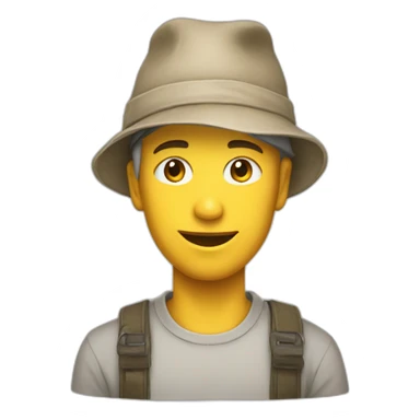 Ver de terre avec un bonnet sticker