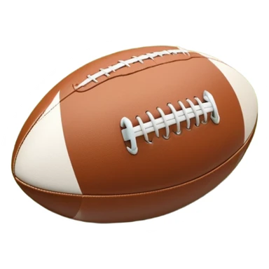 A rugby ball resting on a grassy field, with goalposts in the background. The scene captures the essence of the sport, with the field clearly marked and ready for a game, highlighting the intensity and teamwork of rugby. sticker