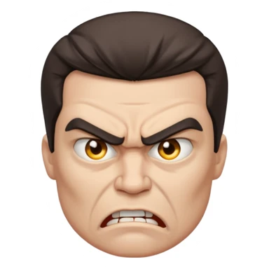 angry face with symbols on mouth sticker