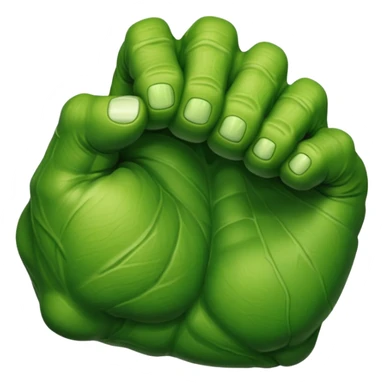 big muscular green cool hulks fist  sticker