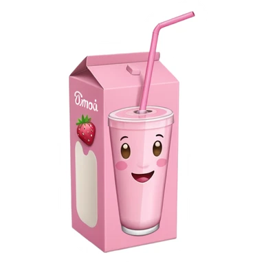 strawberry milk box sticker