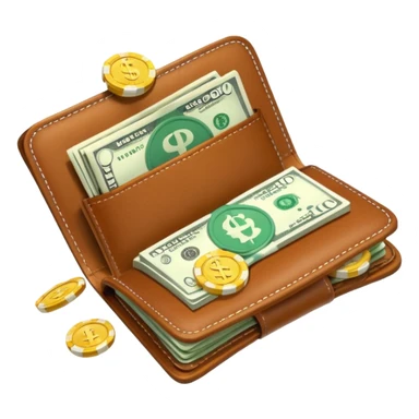 Aviator money emoji, wallet full of cash, casino vibe, premium 3D emoji style, clean, no background
 sticker