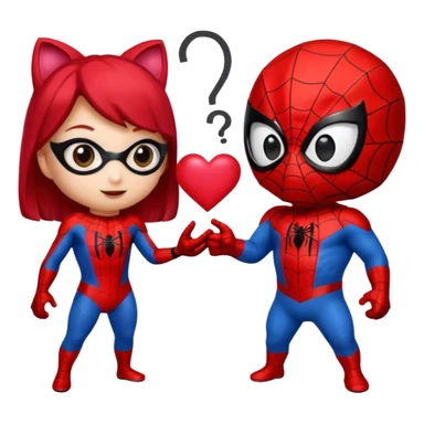 Spiderman et hello kity couple sticker