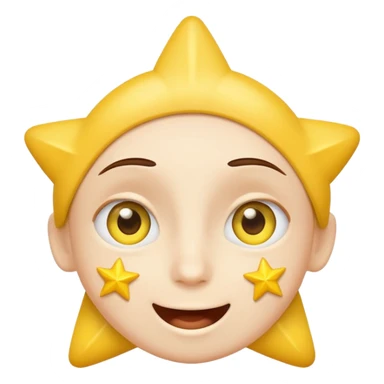 starstruck emoji, excited face, yellow stars for eyes sticker