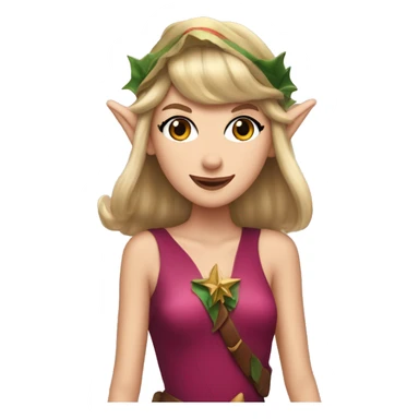 taylor swift as an elf sticker