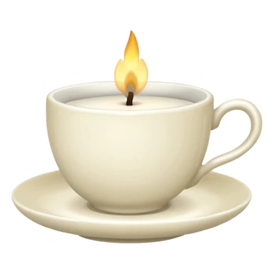 stylish teacup candle sticker