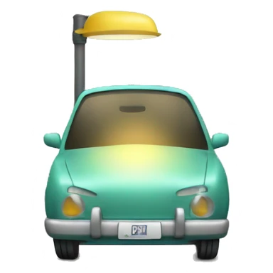 un lampadaire sur une voiture sticker