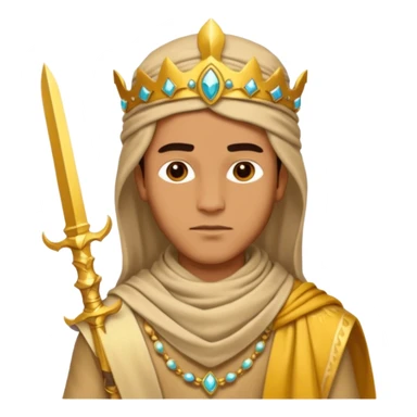 Desert Prince – sand scarf + gold dagger,Golden Princes. sticker