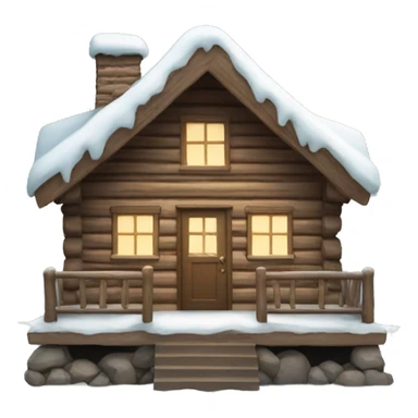winter cabin sticker
