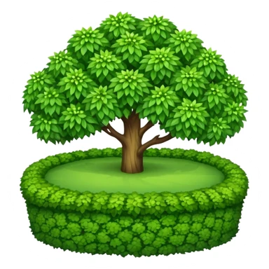 shrubs in a large, spacious garden sticker