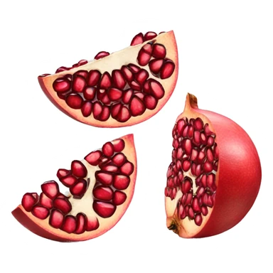 juicy sliced pomegranate sticker