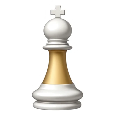 
chess bishop piece object, classic bishop shape with top slit, 3D cartoon, glossy material, soft shadow, mobile game icon style, centered, clean background, no text, no watermark
 sticker
