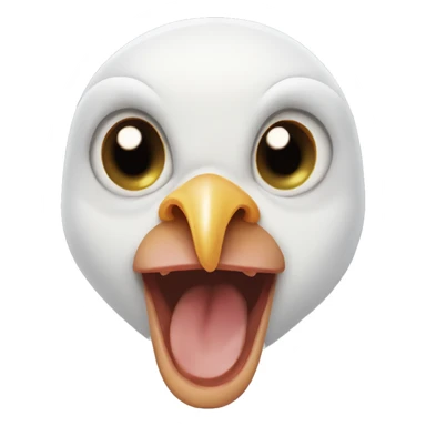 Chicken Baby wesring Vampire teeth sticker