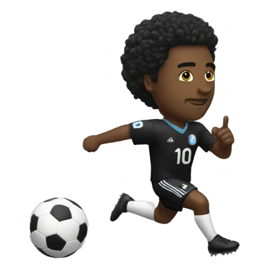 Un footballeur noir avec du flow sticker