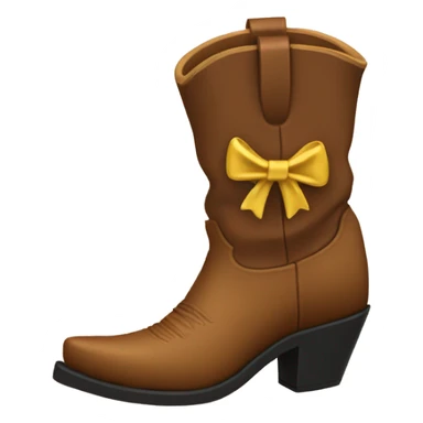 Bow cowboy boot sticker