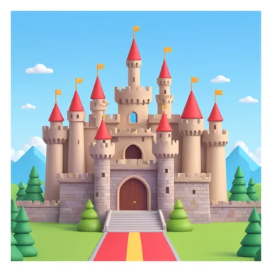 king and queen, castle background sticker
