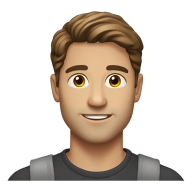 brown hair man-browneyes-light skin-european-handsome-sideparted sticker