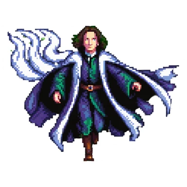 Snape with billowing robes chasing Harry Potter sticker