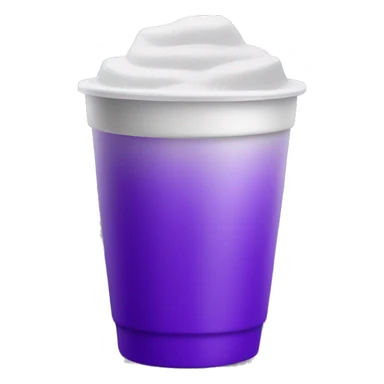 Styrofoam cup with purple liquid  sticker