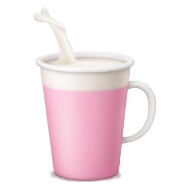 Pink milk in a cup sticker