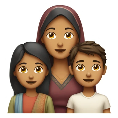 One Indian mom, one Iranian mom, and their 3 sons sticker