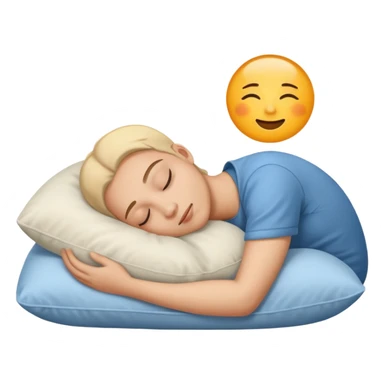 sleeping figure on pillow sticker