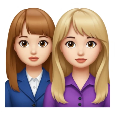 Debby Ryan (straight bangs) and Sabrina Carpenter sticker