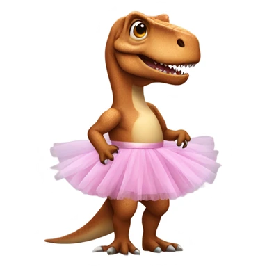 trex wearing a tutu sticker