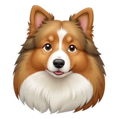 Fat shetland sheepdog sticker