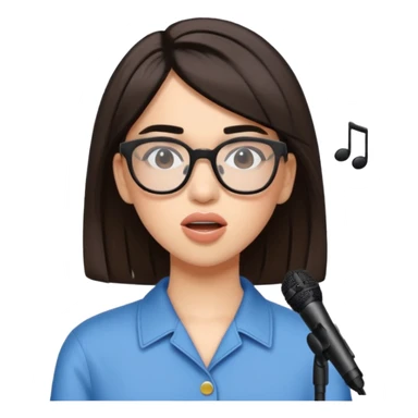 dua lipa with glasses singing  sticker